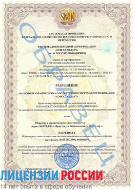 Образец разрешение Рудня Сертификат ISO 50001